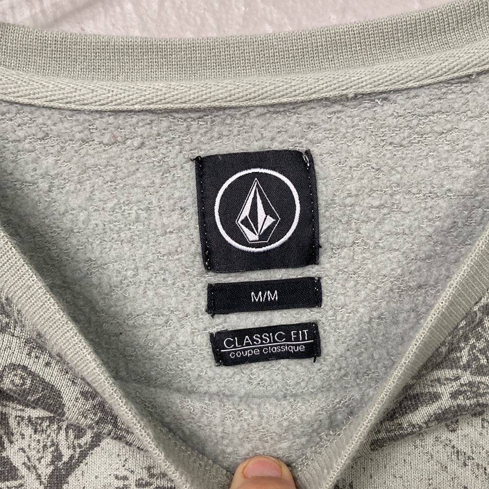 Volcom Classic Fit Sage Green Parrot Bird Print Long Sleeve Pullover Siz… - Picture 4 of 7